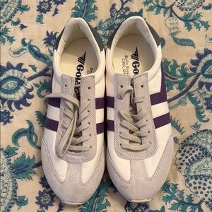 Gola White and Purple Boston Sneakers